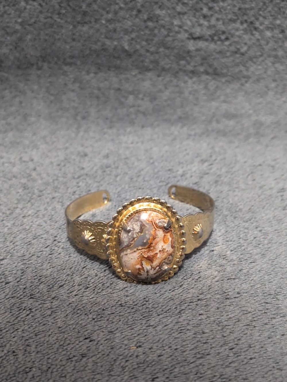 Gold-Tone Agate Statement Cuff Bracelet - Women's Jewelry